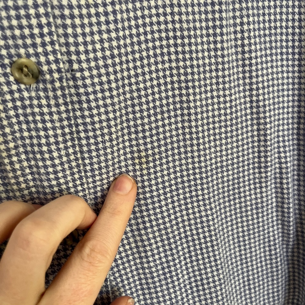Vintage Houndstooth Patterned Cotton Button Down - image 5